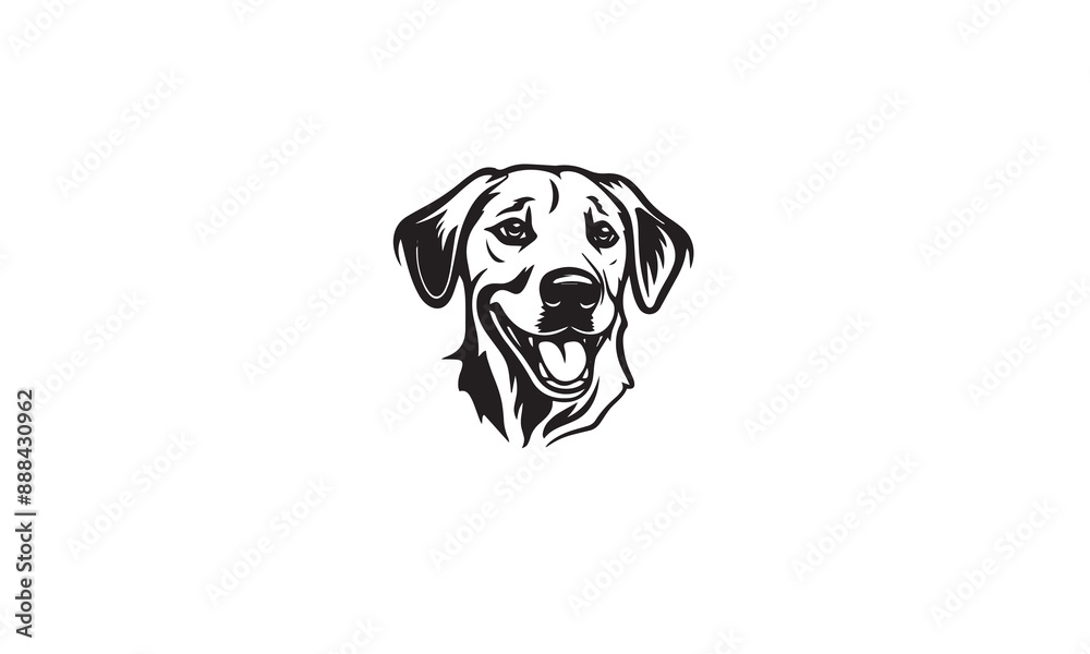 dog logo black simple flat icon on white background dog logo black simple flat icon on white background