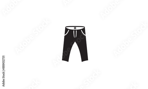 pant shirt logo black simple flat icon on white background
