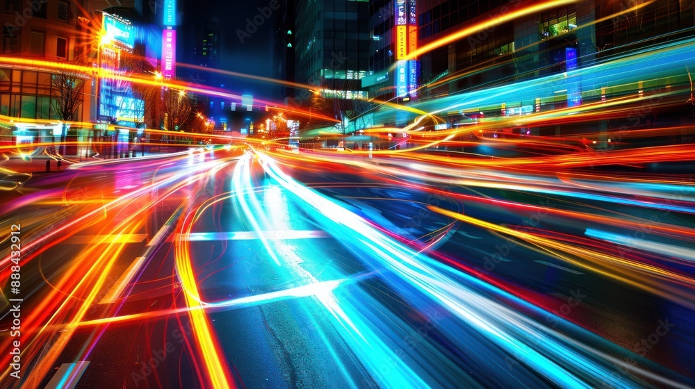 City Lights and Motion: A Nighttime Metropolis in Motion City Lights and Motion: A Nighttime Metropolis in Motion