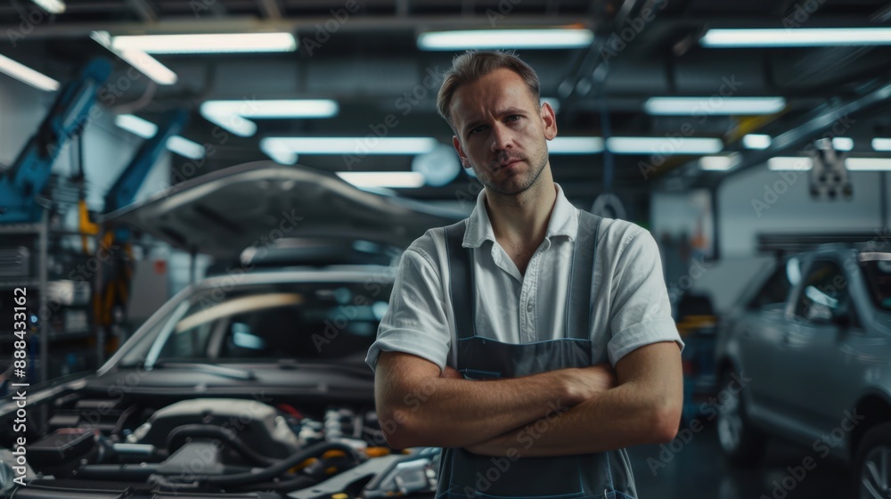 The mechanic in automotive garage The mechanic in automotive garage