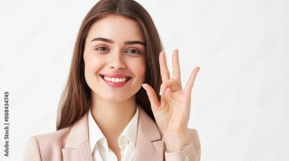 Smiling Woman Portrait with White Background Smiling Woman Portrait with White Background