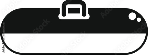Simple icon of an inflatable life raft for use in emergency situations at sea