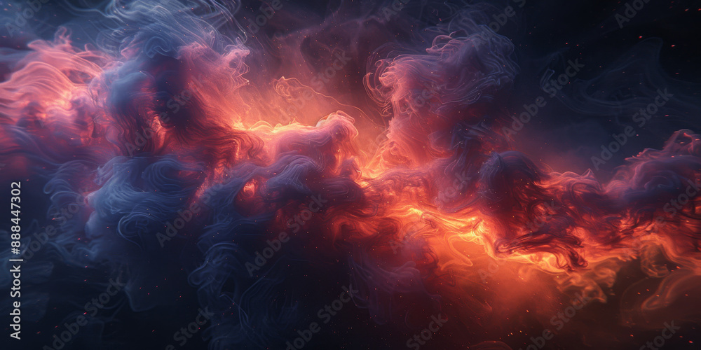 Abstract blue wavy particle design on dark background, concept of digital technology. Abstract blue wavy particle design on dark background, concept of digital technology.
