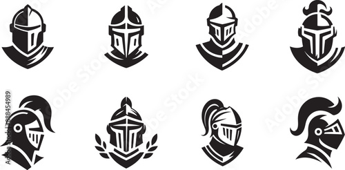 knight logo, vector, knight helmet logo concepts, simple knight logos, Knight logo icons collection