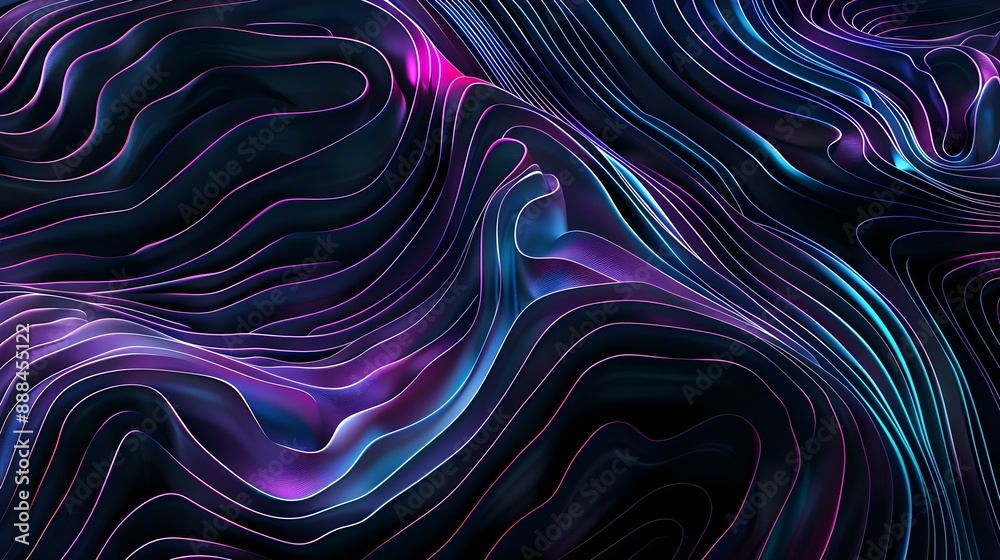 Black wallpaper with iridescent neon accents Black wallpaper with iridescent neon accents