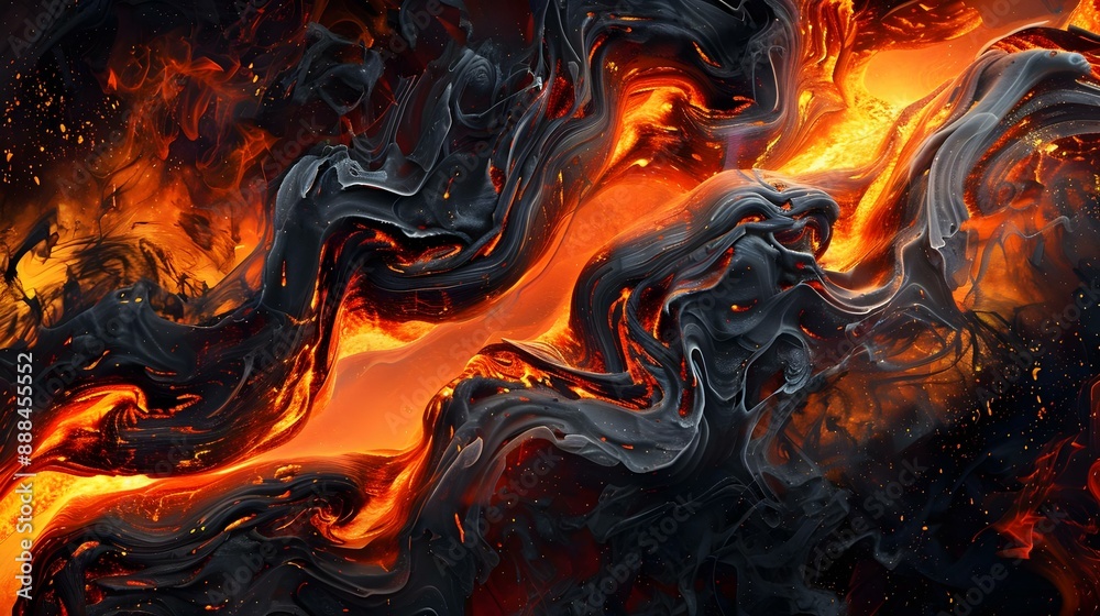 Digital abstract resembling lava Digital abstract resembling lava