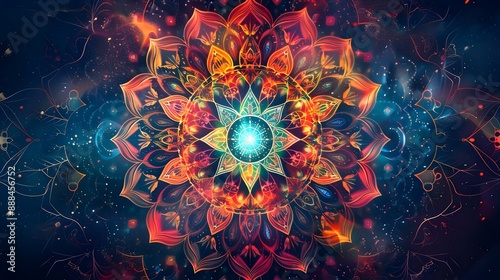 Vector mandala sacred geometry illustration