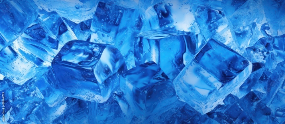 Close-up of Blue Ice Cubes Close-up of Blue Ice Cubes
