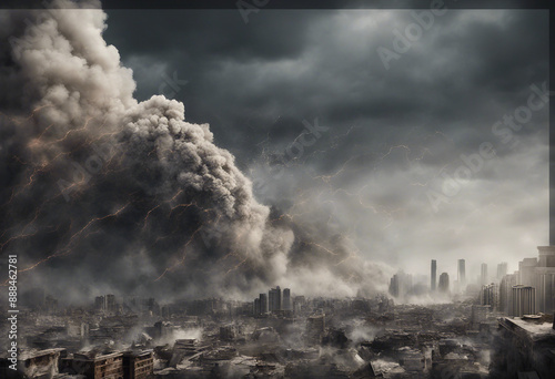 Natural Disaster Earthquake Concept Art isolated on transparent background © FrameFinesse