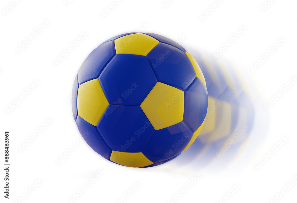 soccer ball in the colors of the flag of the European Untion, EU, Europe, speed and fast soccer ball in the colors of the flag of the European Untion, EU, Europe, speed and fast
