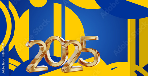 2025 golden creative abstra...