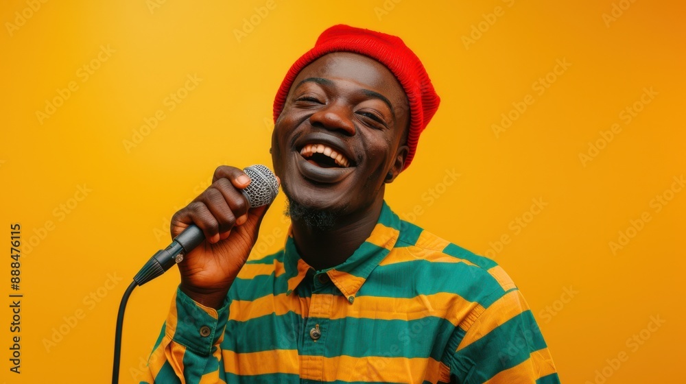 The joyful singing man The joyful singing man