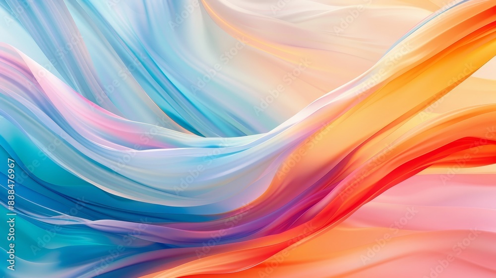 Obraz premium Abstract visual of swirling colors and shapes, creating a dynamic and captivating graphic that evokes movement and emotion