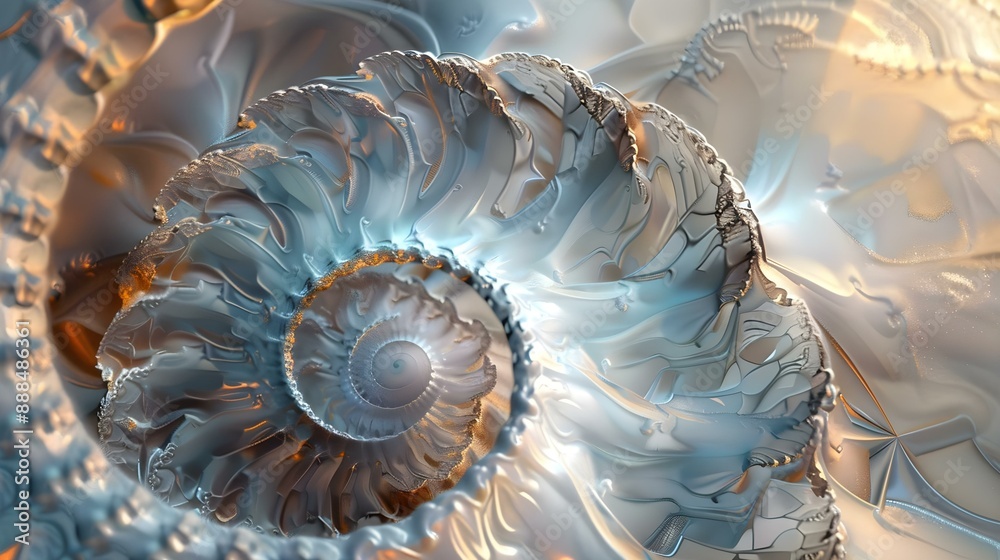 Abstract spiral fractal shell Abstract spiral fractal shell