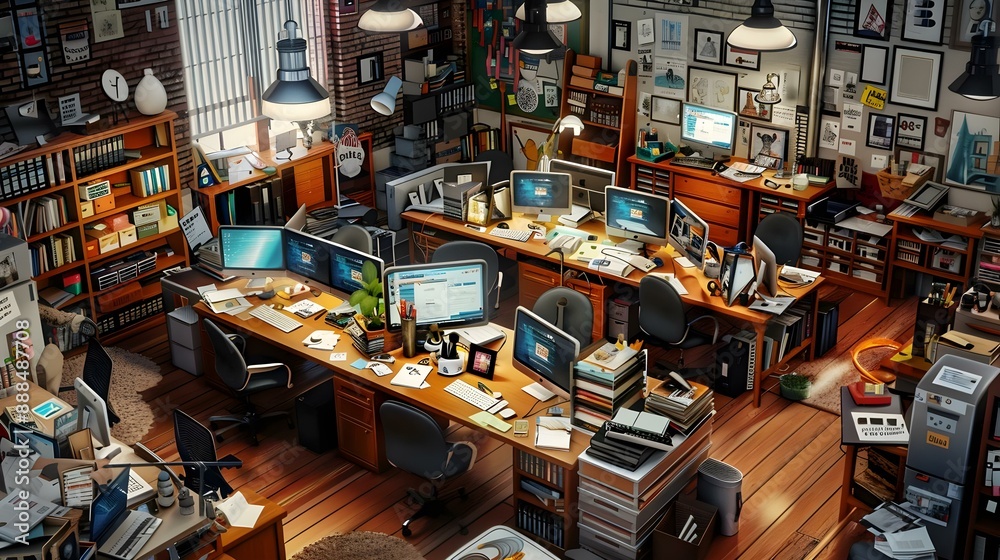 Busy office environment Busy office environment