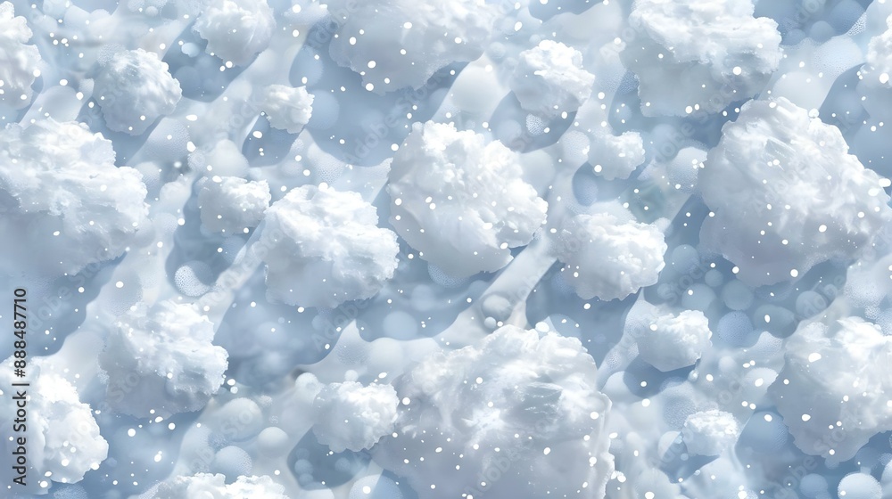 Vector realistic piles of snow on the ground seamless pattern Vector realistic piles of snow on the ground seamless pattern