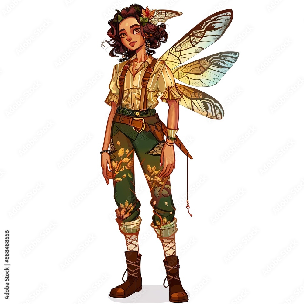 Obraz premium Firefly Tomboy fashion cartoon isolated whitebackground