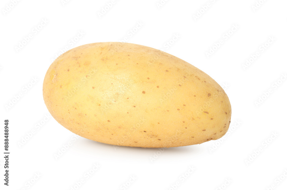 One young fresh potato isolated on white One young fresh potato isolated on white