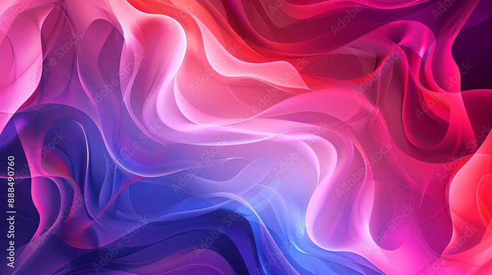 Obraz premium Trendy wavy geometric background composition with gradients Vector illustration