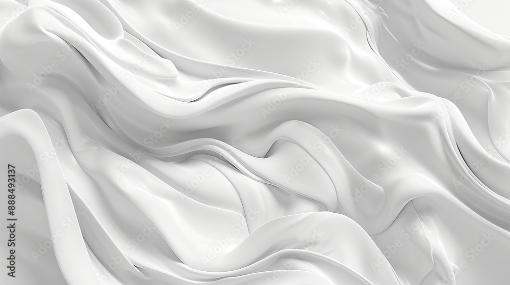 White abstract liquid wavy background rendered in 3D for illustration purposes White abstract liquid wavy background rendered in 3D for illustration purposes