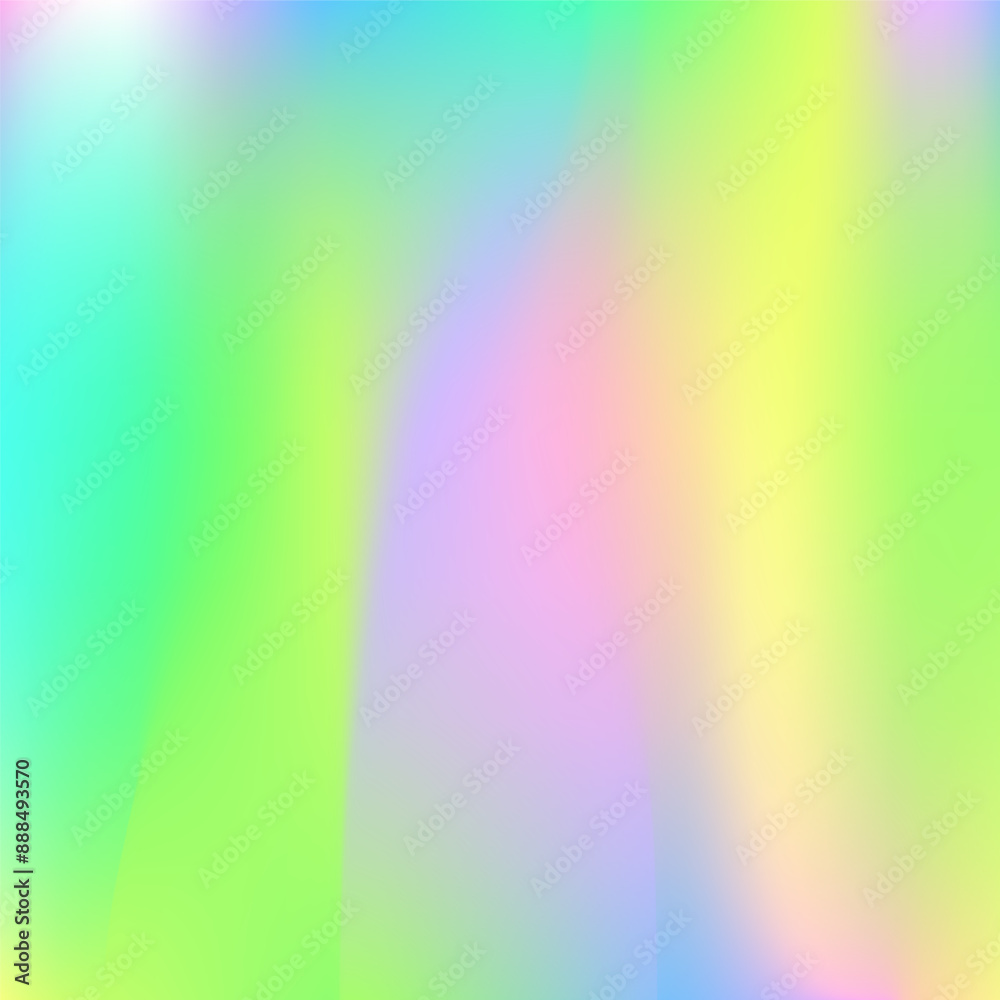 Obraz premium Iridescent Gradient. Soft Mesh. Pearlescent Background. Metal Glitter. Vintage Fluid. Pop Minimalist Template. Hippie Blur Texture. Hologram Texture. Green Iridescent Gradient