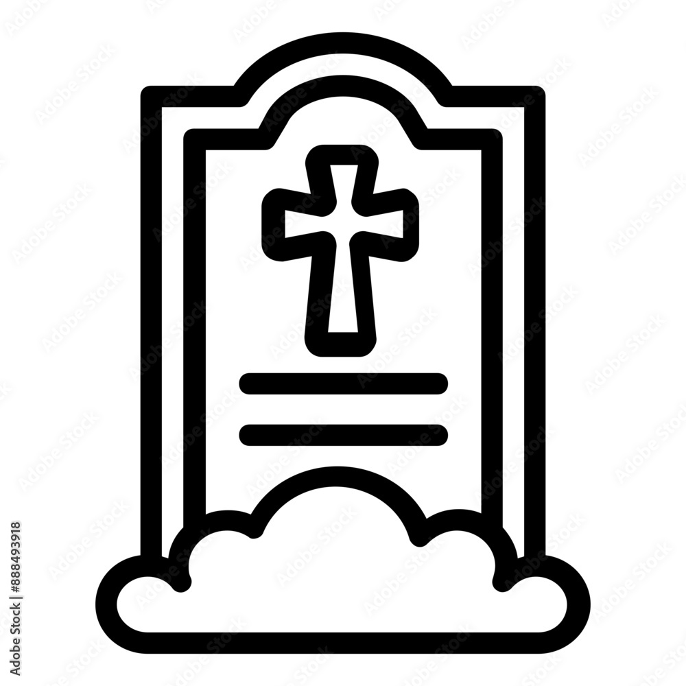 Obraz premium tombstone icon