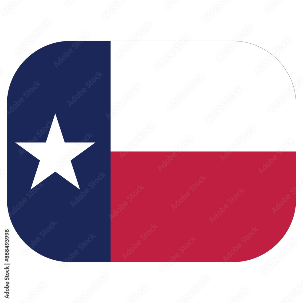 Texas flag on square shape icon isolated. Flag of Texas. Texas flag on square shape icon isolated. Flag of Texas.