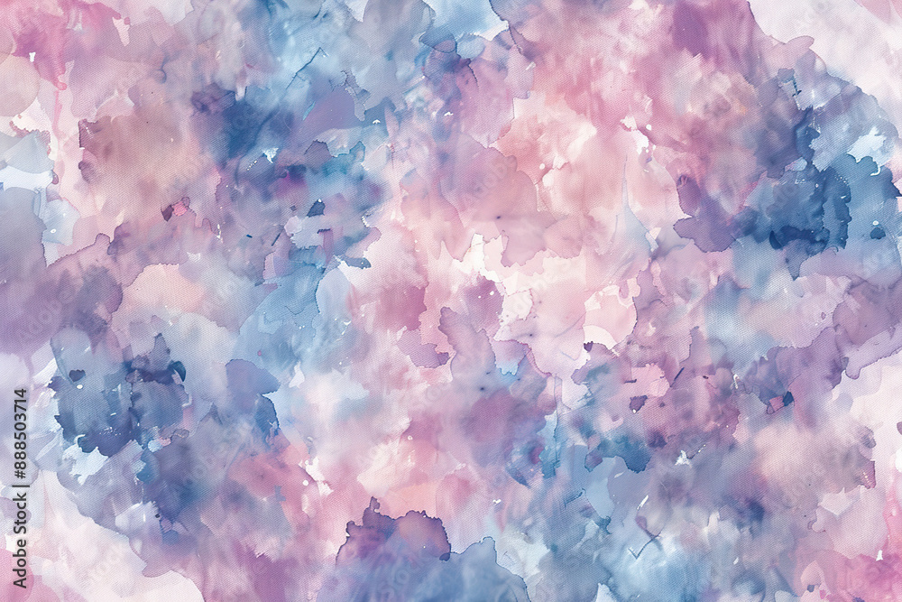Fototapeta premium A watercolor painting of a flower with pink and blue colors, generative ai image.