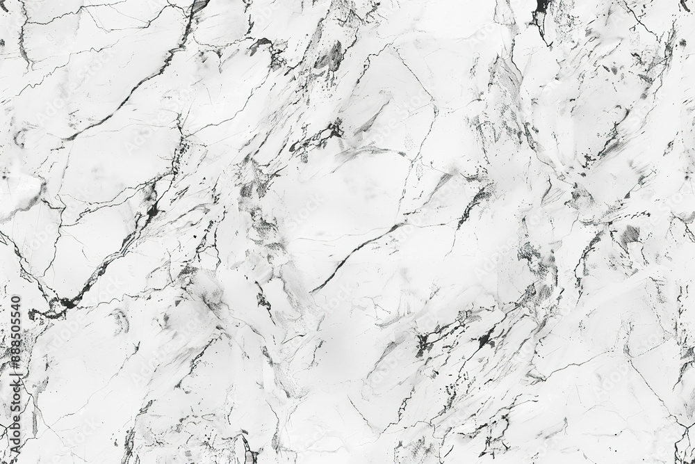 A white marble wall with cracks and holes, generative ai image.