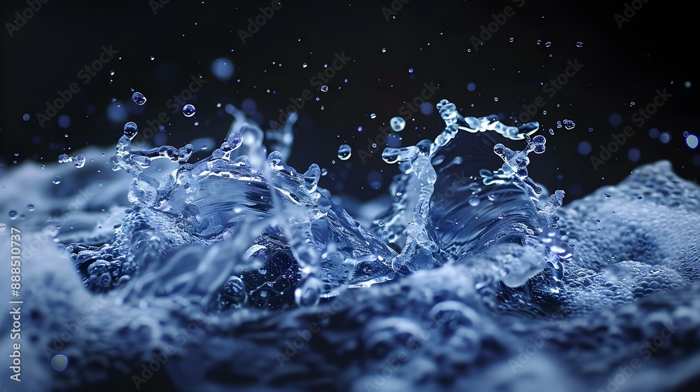 Blue water splash cut out Blue water splash cut out