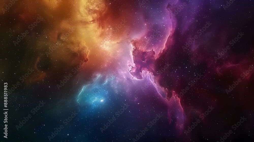 Fototapeta premium Colorful nebula in deep space