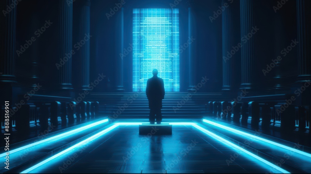 The defendant banner showcases an ultramodern