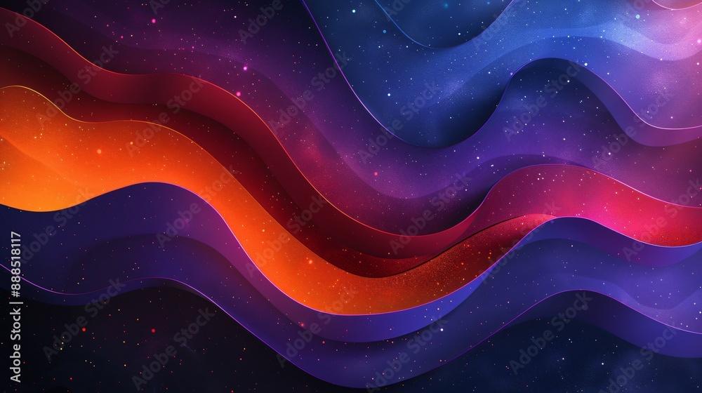 Abstract Waves in the Night Sky Abstract Waves in the Night Sky