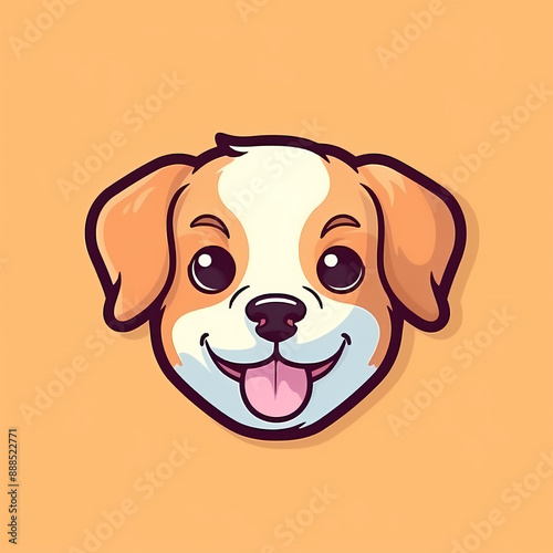 Cute cartoon dog illustration.