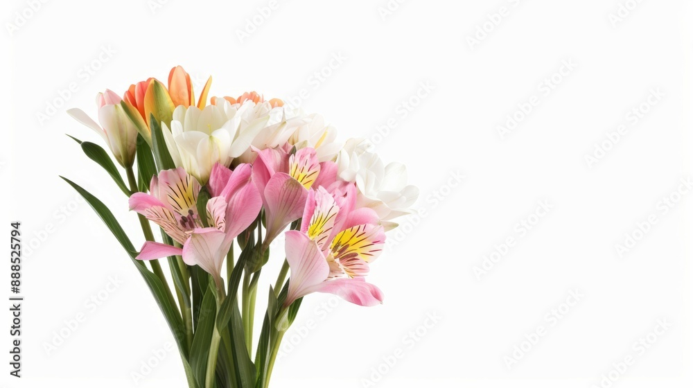 A bouquet of flowers with pink and white flowers A bouquet of flowers with pink and white flowers