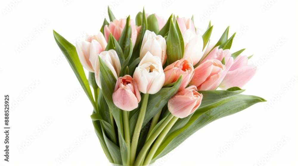 Naklejka premium A bouquet of pink and white flowers