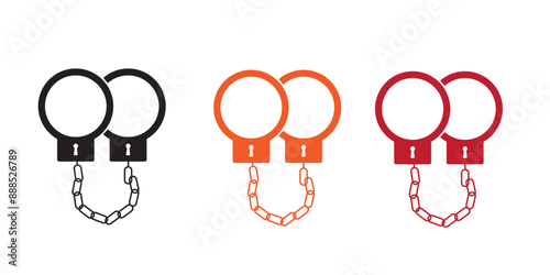 Handcuffs icon on white background. Handcuffs icon sign. Vector illustration