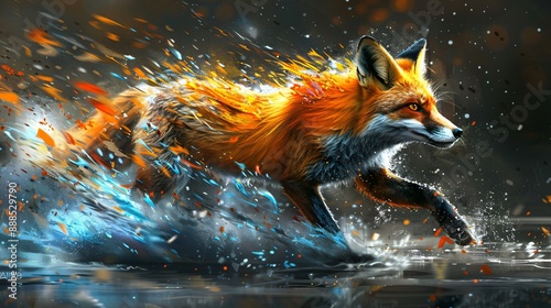 Fiery Fox in Motion