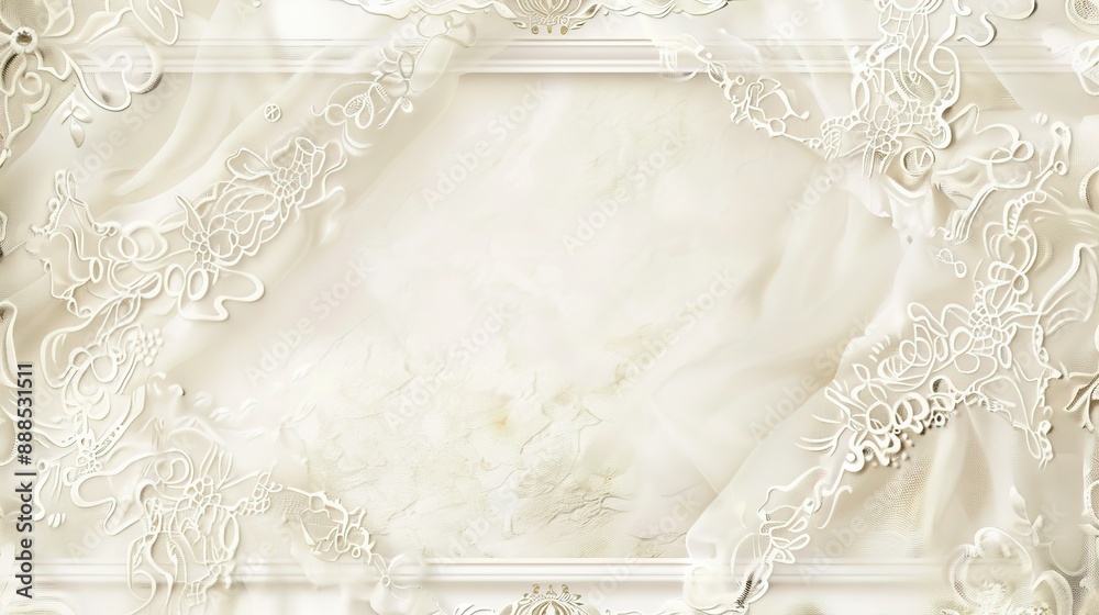 Elegant Edwardian Background with Delicate Lace Patterns and a Pearlescent White Frame Elegant Edwardian Background with Delicate Lace Patterns and a Pearlescent White Frame