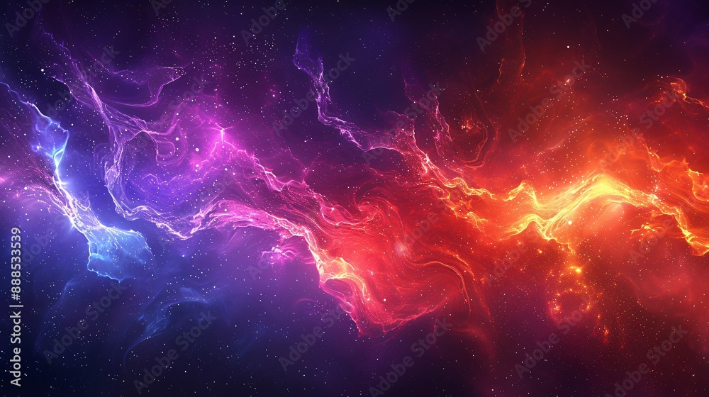 Abstract Cosmic Nebula with Vivid Colors Abstract Cosmic Nebula with Vivid Colors