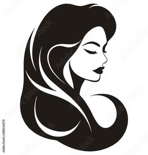 logo silhouette of a woman's face