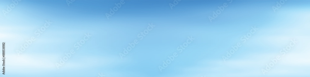 Blue sky with white clouds, panoramic image, vector background Blue sky with white clouds, panoramic image, vector background