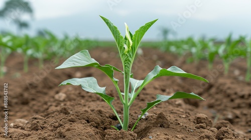 Engaging image showcasing farmers implementing climate-smart agriculture solutions, adapting to natural conditions with technological innovations. Height Resolution Photo, , Minimalism, photo