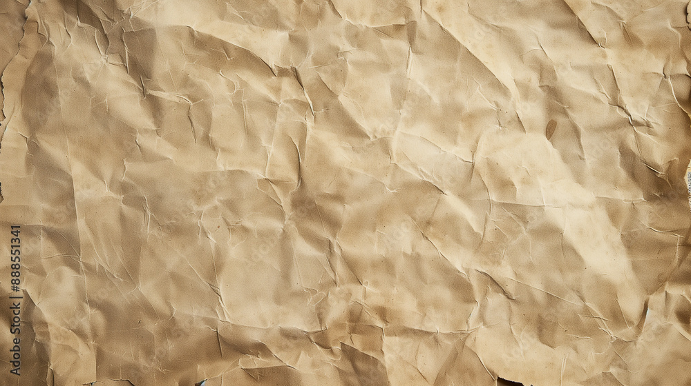 Fototapeta premium Old Recycled Paper Sheet with Vintage Parchment Texture and Sustainable Material for Creative Projects