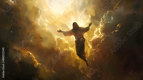 Depiction of Jesus ascending to heaven