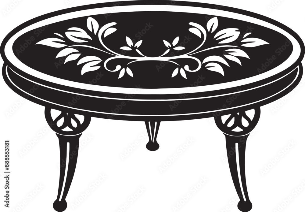 coffee table silhouette vector art illustration coffee table silhouette vector art illustration