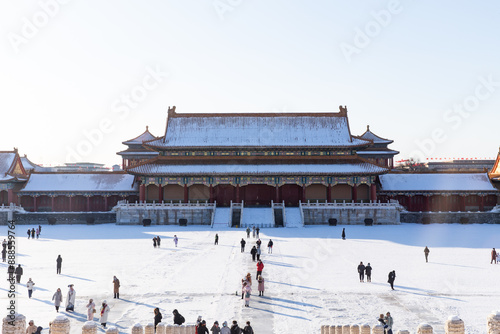 snow view of the Forbidden City photo