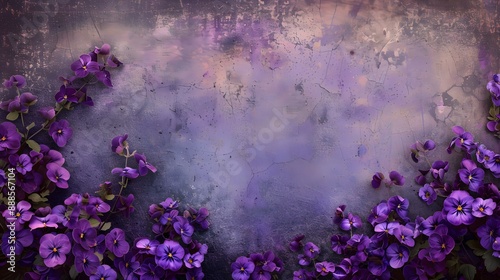 Obraz na płótnie Abstract background with purple violet flowers