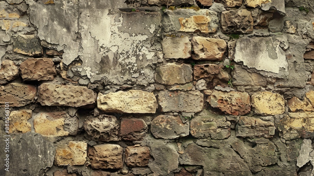 Fototapeta premium Ancient wall with space for text