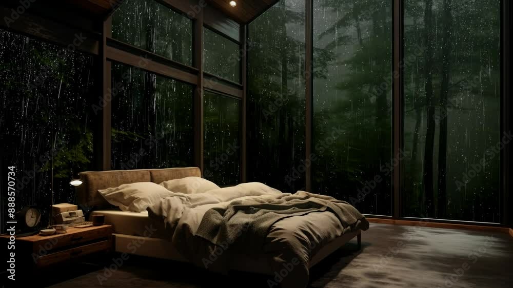 rain window with the bedroom
